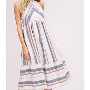 Brand New with Tag Wander Lux Striped Woven Dress